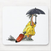 Amargasaurus mit Regenschirm und Koffer. Mousepad (Vorne)