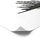 Amargasaurus mit Regenschirm und Koffer. Poster (Ecke)