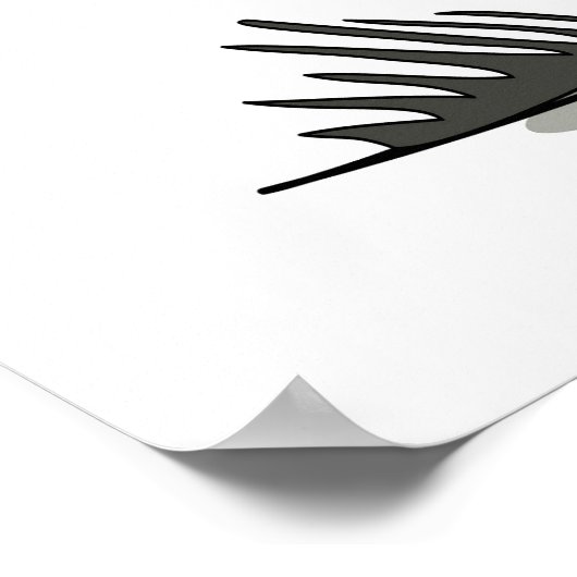 Amargasaurus mit Regenschirm und Koffer. Poster (Ecke)