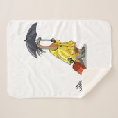 Amargasaurus mit Regenschirm und Koffer. Sherpadecke (Vorderseite (Horizontal))