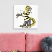 Amargasaurus wird als Freddy Krüeger verdrängt. Leinwanddruck (Insitu (Wohnzimmer))