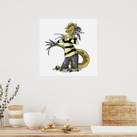 Amargasaurus wird als Freddy Krüeger verdrängt. Poster (Küche)