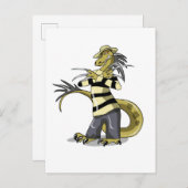 Amargasaurus wird als Freddy Krüeger verdrängt. Postkarte (Vorne/Hinten)