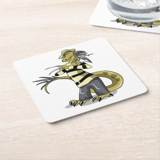 Amargasaurus wird als Freddy Krüeger verdrängt. Rechteckiger Pappuntersetzer (angewinkelt)