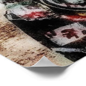 Amarillo Grunge Canvas Print Poster (Ecke)