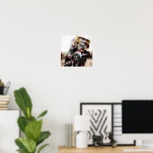 Amarillo Grunge Canvas Print Poster (Heimbüro)