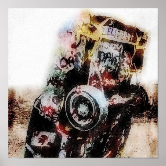 Amarillo Grunge Canvas Print Poster (Vorne)