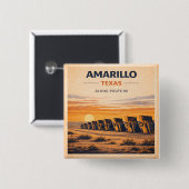Amarillo Route 66 Retro-Wüsten-Andenken-Geschenk Button (Vorne & Hinten)
