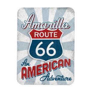 Amarillo Route 66 Vintage Amerika Texas Magnet
