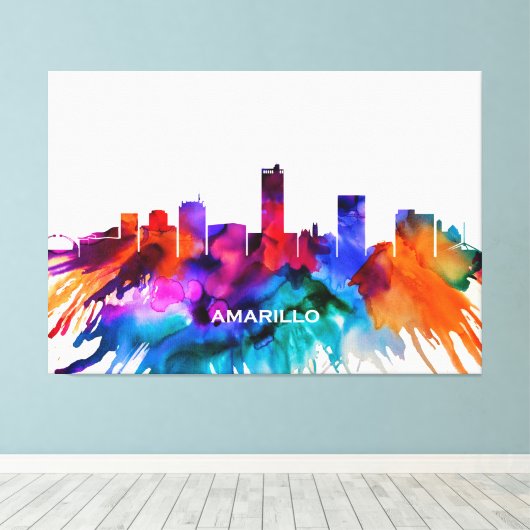 Amarillo Skyline Leinwanddruck (Insitu (Holzboden))