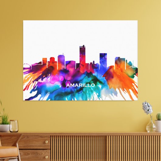 Amarillo Skyline Leinwanddruck (Insitu (Wohnzimmer))