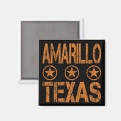AMARILLO TEXAS - DISTRESSETER STIL MAGNET (Vorderseite/Rückseite)