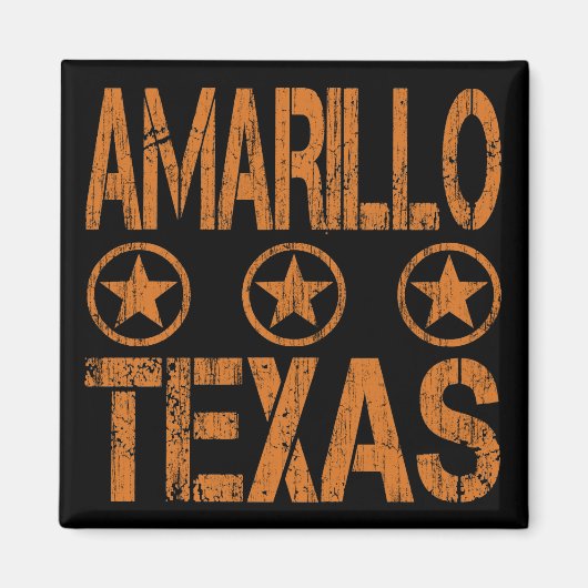 AMARILLO TEXAS - DISTRESSETER STIL MAGNET (Vorne)