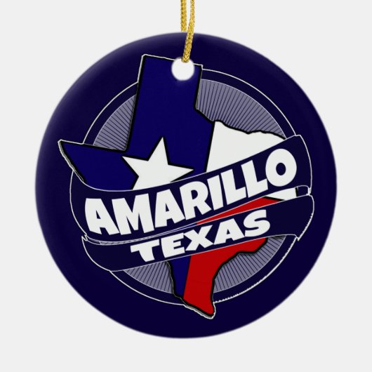 Amarillo Texas Fahne platzen Urlaubssornament Keramik Ornament (Vorne)