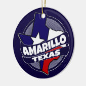 Amarillo Texas Fahne platzen Urlaubssornament Keramik Ornament (Links)