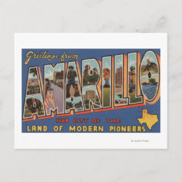 Amarillo, Texas - Große Buchstabenszenen Postkarte
