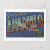 Amarillo, Texas (Herz des Panhandles) Postkarte (Vorderseite)