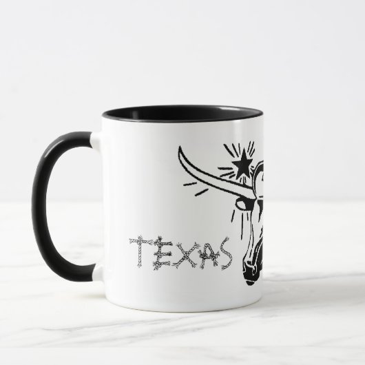 Amarillo Texas Longhorn Keramik Tasse (Links)