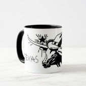 Amarillo Texas Longhorn Keramik Tasse (Vorderseite Links)