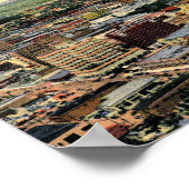 Amarillo, Texas, Luftbild, 1950 Vintag Poster (Ecke)