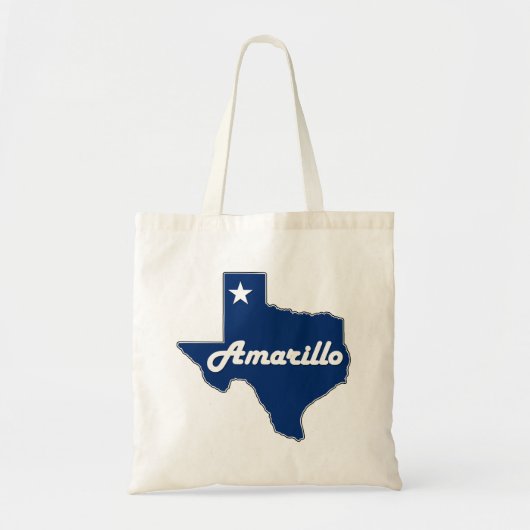 Amarillo Texas Map Lone Star Staat Panhandle Texan Tragetasche (Vorne)