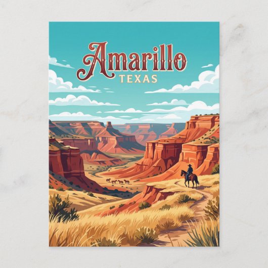 Amarillo, Texas Postkarte (Vorderseite)