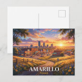 Amarillo Texas Reise Postkarte (Vorne/Hinten)
