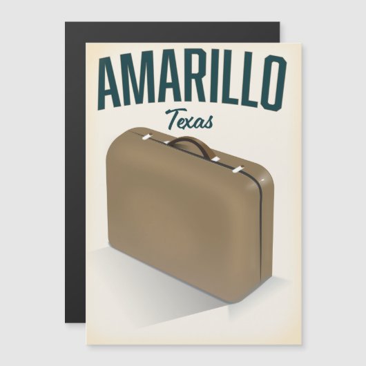 Amarillo texas Reiseplakat Magnetkarte (Vorne/Hinten)
