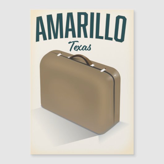 Amarillo texas Reiseplakat Magnetkarte (Vorderseite)