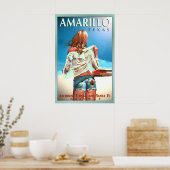 AMARILLO Texas Santa Fe Eisenbahn Neu Original Poster (Küche)