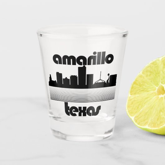 Amarillo Texas Schnapsglas (Vorderseite)