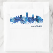 Amarillo Texas Skyline Blue Rechteckiger Aufkleber (Tasche)