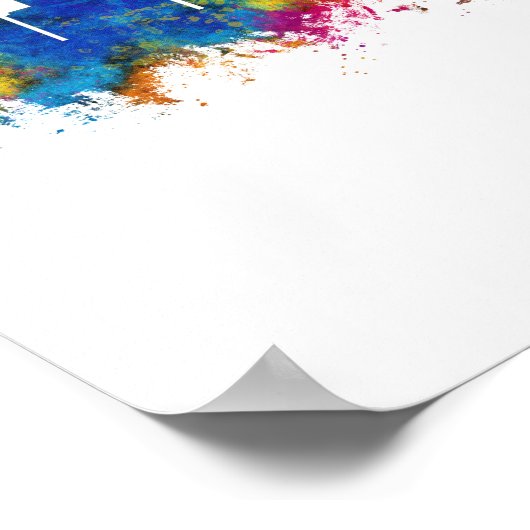 Amarillo Texas Skyline Poster (Ecke)