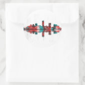 Amarillo Texas Skyline Runder Aufkleber (Tasche)