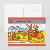Amarillo, Texas Travel Greetings Cartoon Postcard Postkarte (Vorne/Hinten)