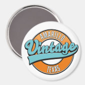 Amarillo Texas Vintages Logo Magnet (Vorderseite/Rückseite)