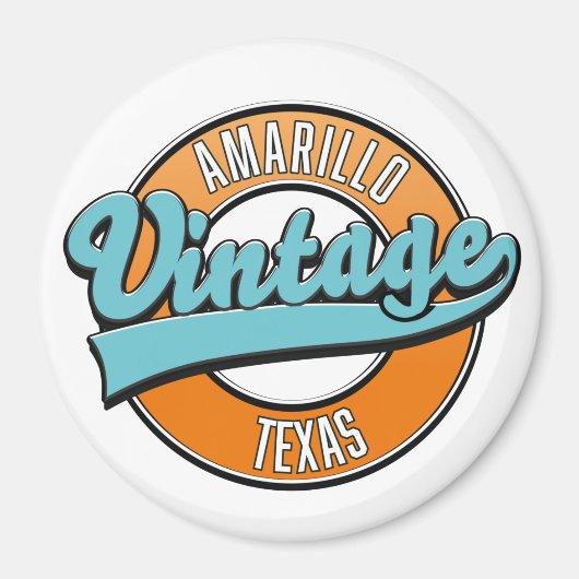 Amarillo Texas Vintages Logo Magnet (Vorne)