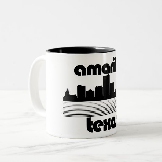 Amarillo Texas Zweifarbige Tasse (Vorderseite Links)
