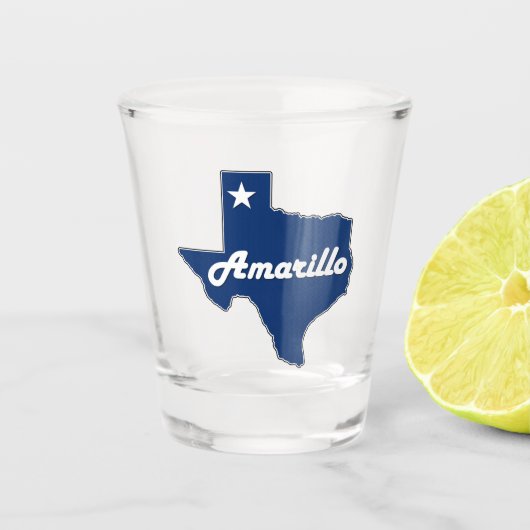 Amarillo TX Lonestar Staat West Texas Panhandle Schnapsglas (Vorderseite)
