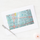 AMARILLO, TX Vintage Karte Rechteckiger Aufkleber (Umschlag)