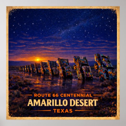 Amarillo-Wüste Texas Centennial Poster (Vorne)