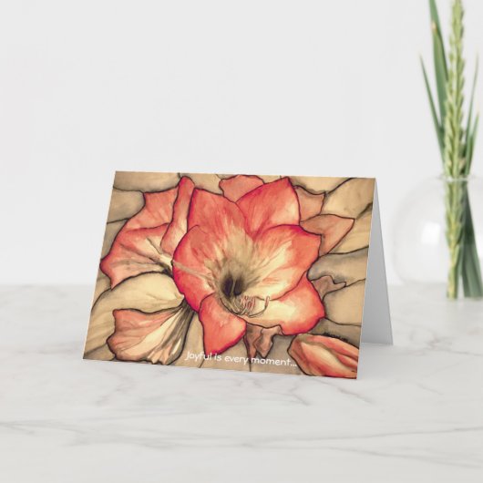 Amarylis Freude durch Ann Haaland Feiertagskarte (Vorderseite)