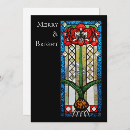 Amaryllis aus Hartglas Feiertag und Weihnachten (Vorne/Hinten)