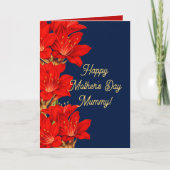 Amaryllis Blume Happy Mütter Day Message Card Einladung (Vorderseite)