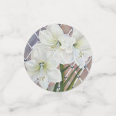 Amaryllis-Blume in Wasserfarben Konfetti (Klein Vorderseite)