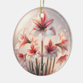 Amaryllis-Blume Keramik Ornament (Links)