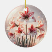 Amaryllis-Blume Keramik Ornament (Hinten)