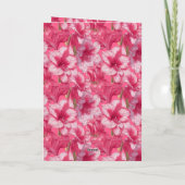 Amaryllis-Blume Vierzigster Geburtstagsgeschenk Fü Karte (Rückseite)