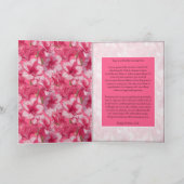 Amaryllis-Blume Vierzigster Geburtstagsgeschenk Fü Karte (Innenseite)