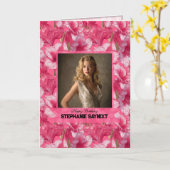 Amaryllis-Blume Vierzigster Geburtstagsgeschenk Fü Karte (Gelbe Blume)
